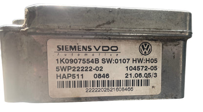 Haldex control unit 2.gen. with OEM 1K0907554B 5WP22222-02, HAP511 SW:0107 HW:H05